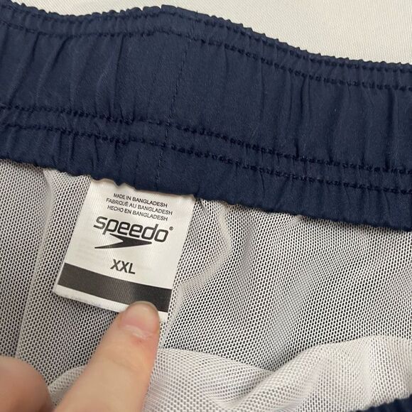 Speedo Navy Blue Red Swim Trunks Size XXL - Picture 7 of 9